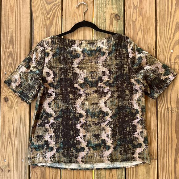 NWOT Broadway & Broome by J.Crew Blouse - Silk Blend - Abstract Print - Sz Large - Picture 2 of 7